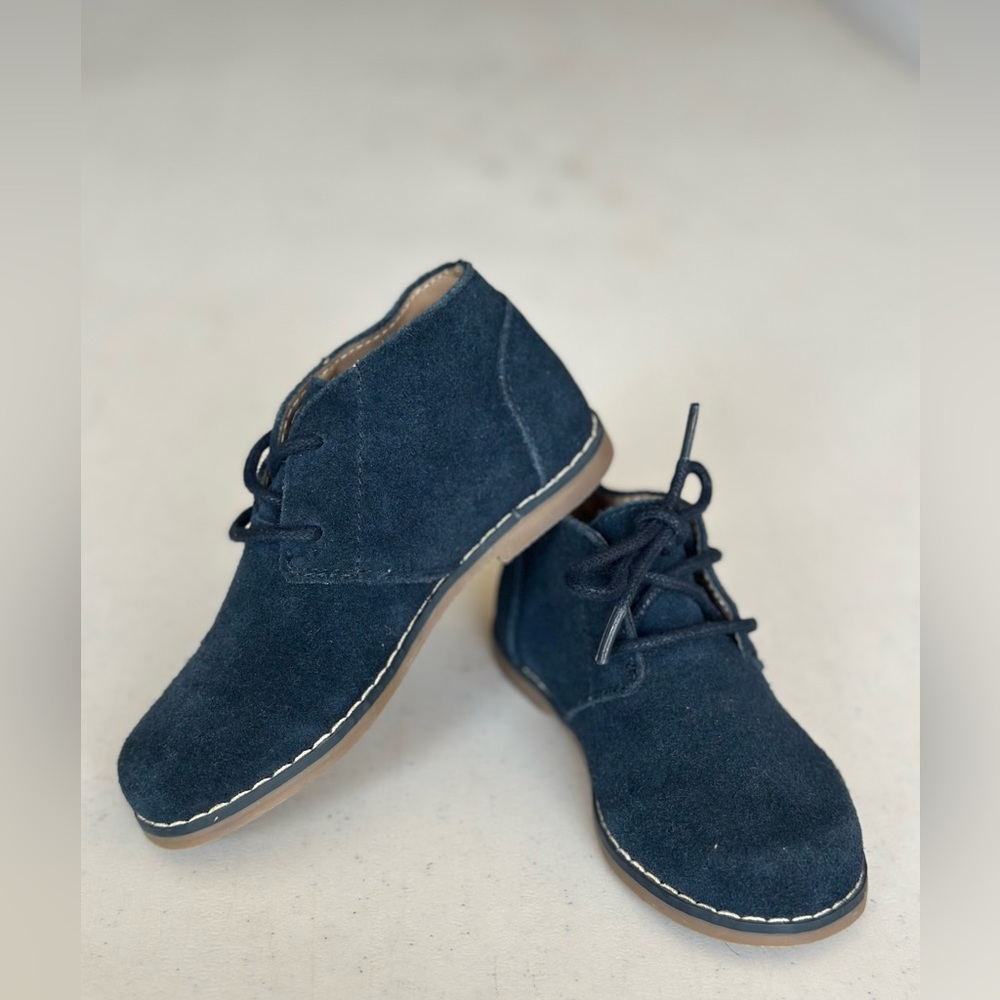 Janie & Jack Toddler Boys Navy Suede Lace up Boots